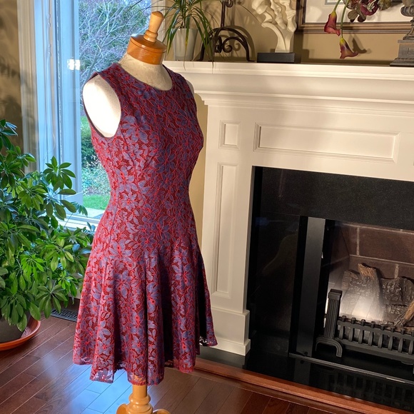 NWT - TOMMY HILFIGER Lace Fit and Flare Dress - Picture 2 of 14